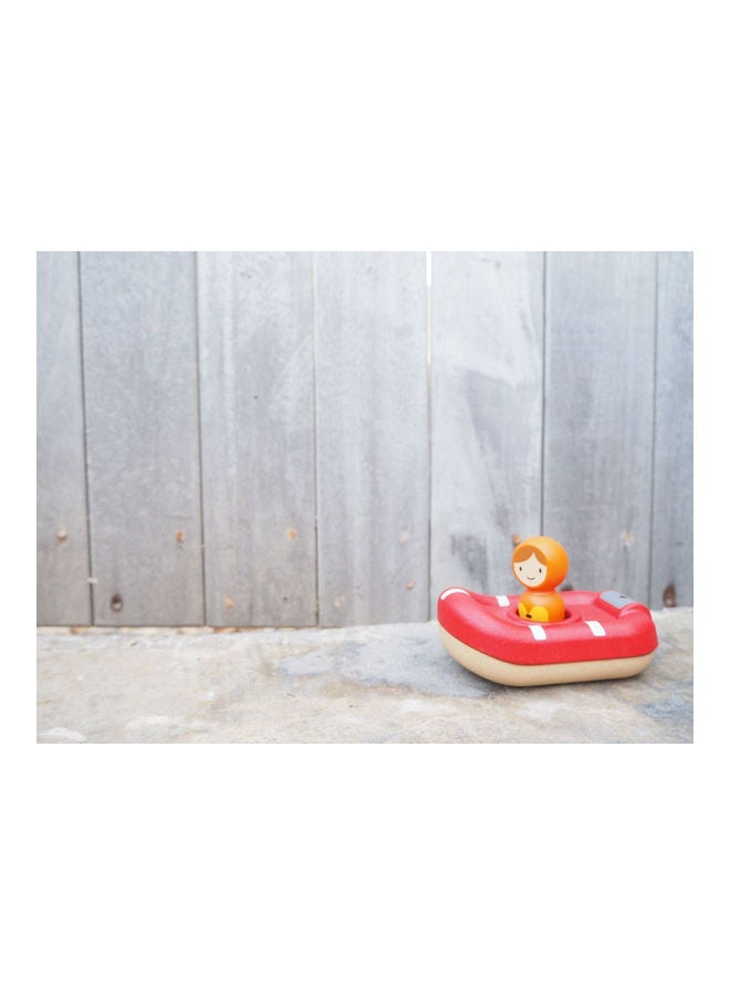 PlanToys Wooden Coast Guard Boat 8.51x11.99x6cm  - Image 4