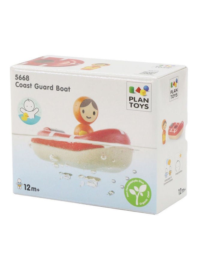 PlanToys Wooden Coast Guard Boat 8.51x11.99x6cm  - Image 5