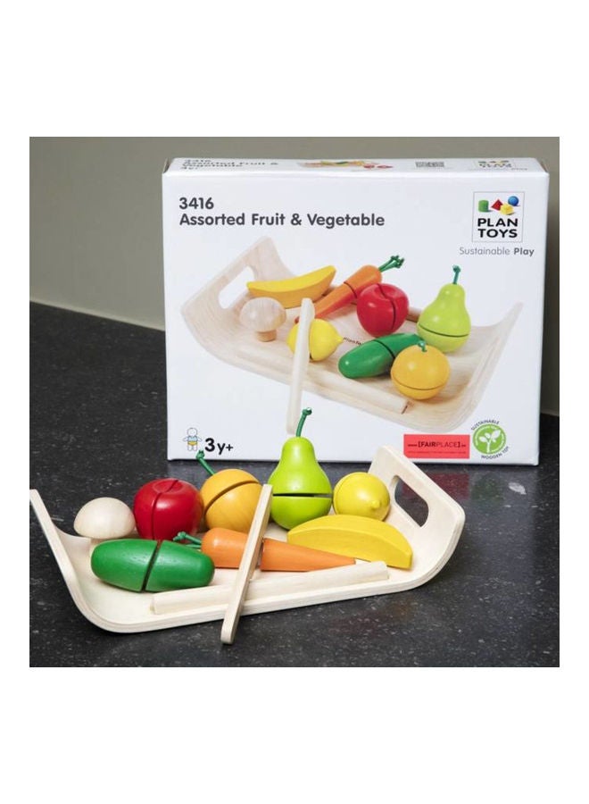 PlanToys Wooden Fruit And Vegetable Set - Image 2