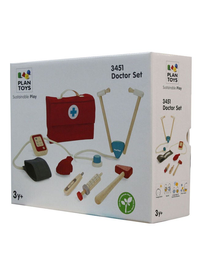 PlanToys Wooden Doctor Set 21.5x8x14.5cm - Image 2