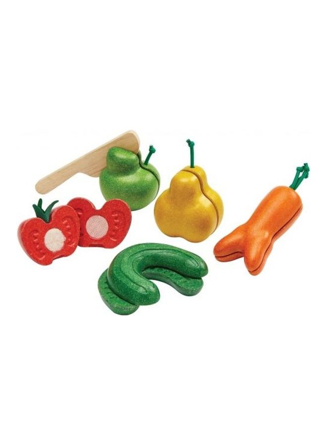 PlanToys Wooden Wonky Fruit And Vegetables Set - Image 1