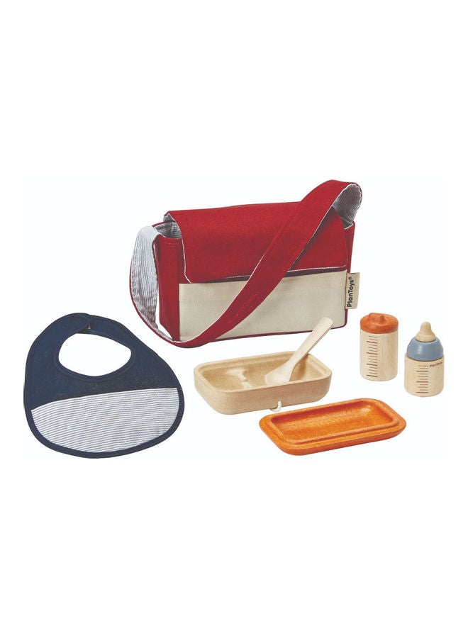 PlanToys Wooden Doll Feeding Set 17.5 x 7 x 10.5cm - Image 1