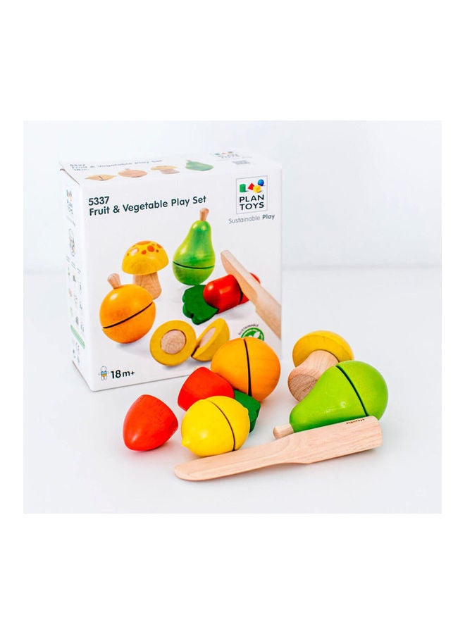 بلان تويز مجموعة لعب خضروات وفواكه خشبية - Image 2