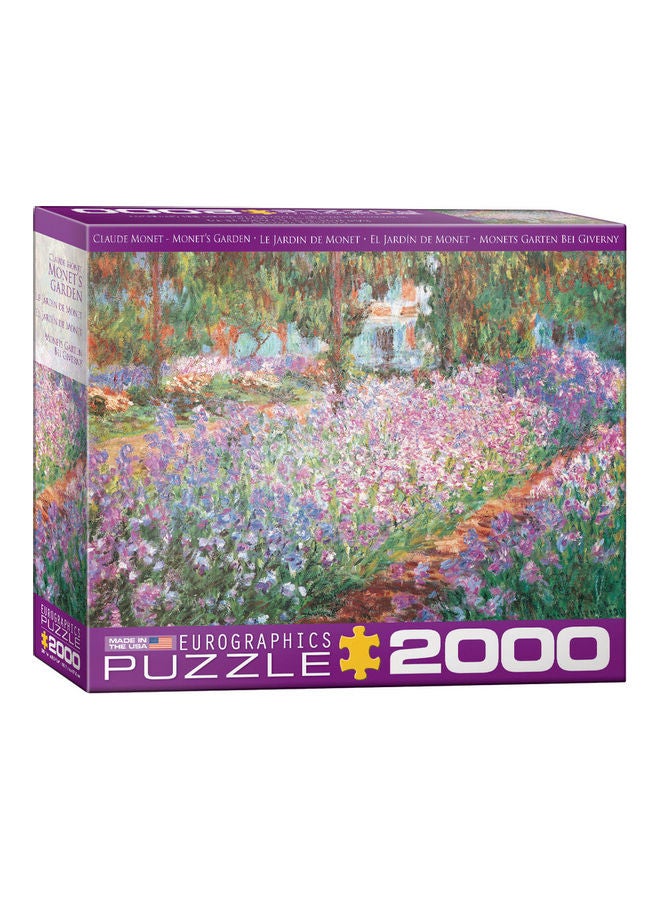 يورو جرافيكس طقم أحجية بتصميم حديقة مونيه من 2000 قطعة 25.4x6.6x30.48سم - Image 2