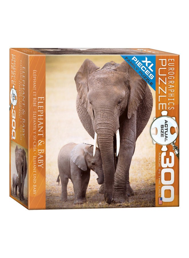 eurographics 300-Piece Elephant And Baby Puzzle Set 33x1.27x48.26cm - Image 1