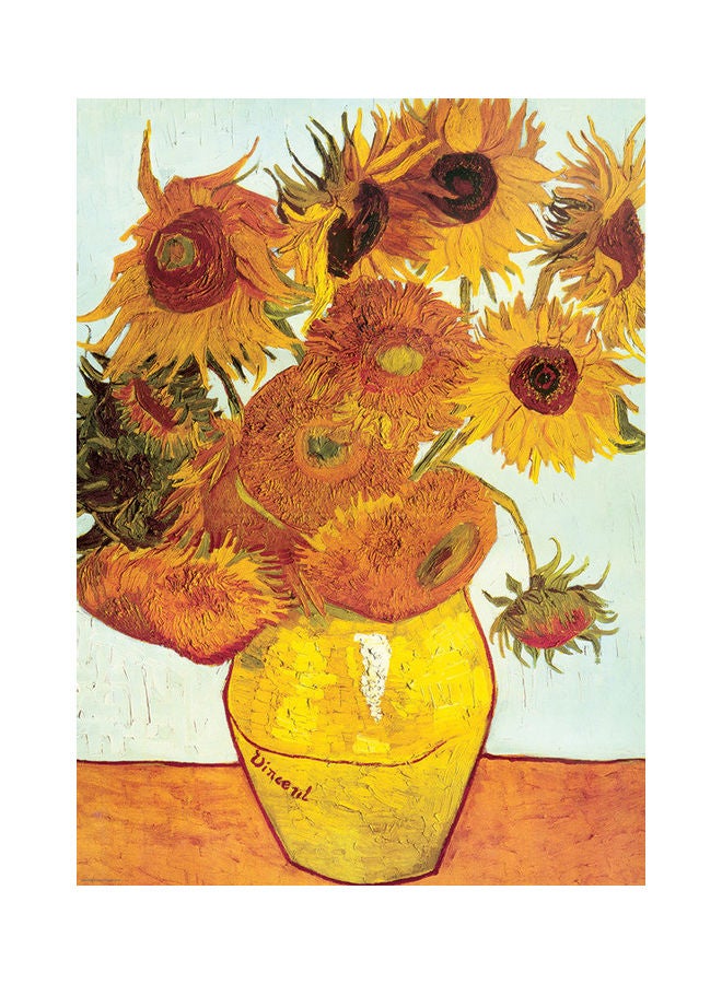 يورو جرافيكس مجموعة أحجية بتصميم لوحة ‎"Twelve Sunflowers"‎ من 1000 قطعة 48.8x1.27x67.31سم - Image 2