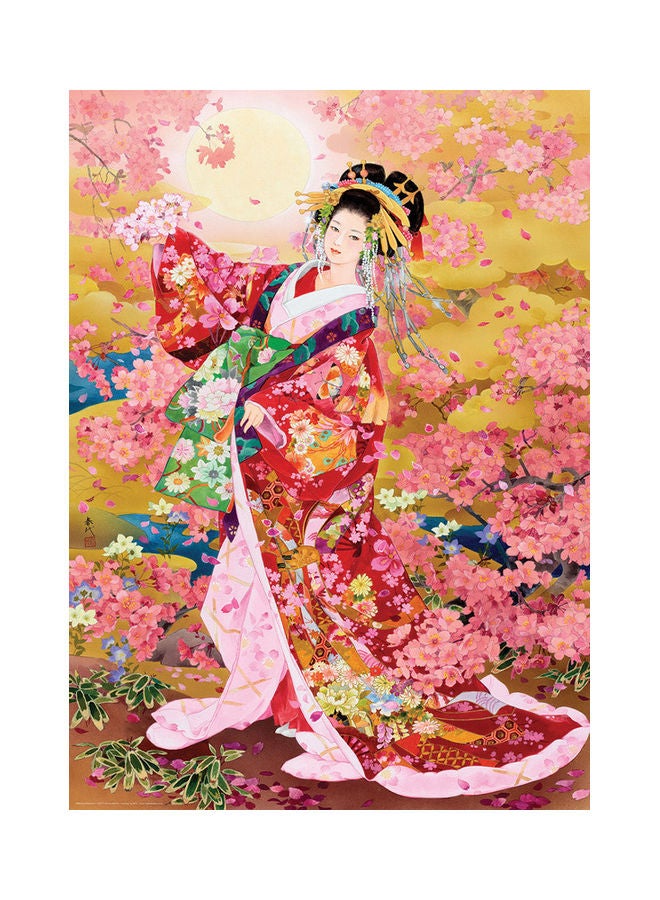 يورو جرافيكس مجموعة أحجية بتصميم لوحة "Syungetsu" للرسامة هاريو موريتا من 1000 قطعة 48.8x1.27x67.31سم - Image 2