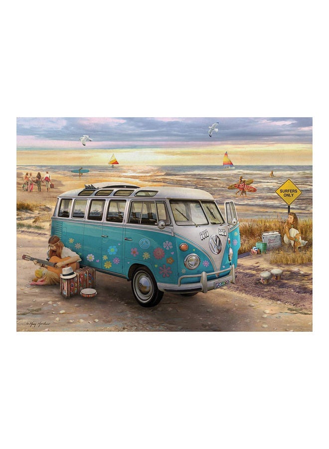 يورو جرافيكس "مجموعة بازل بتصميم حافلة فولكس فاجن بتصميم عبارة "The Love And Hope" من 1000 قطعة" 48.8x1.27x67.31سم - Image 3