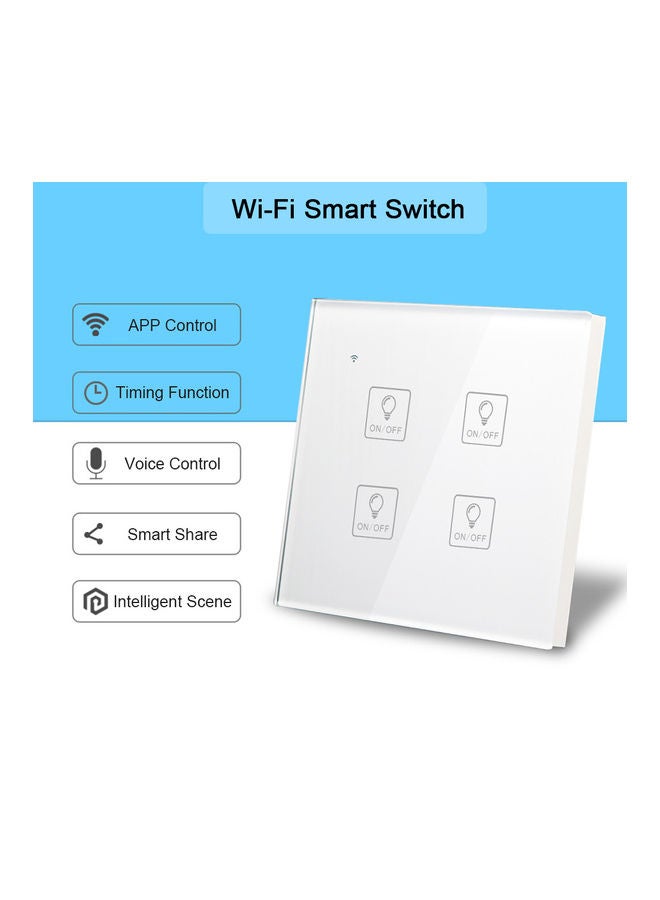 Wi-Fi 4 Gang Smart Dimmer Switch White - Image 5