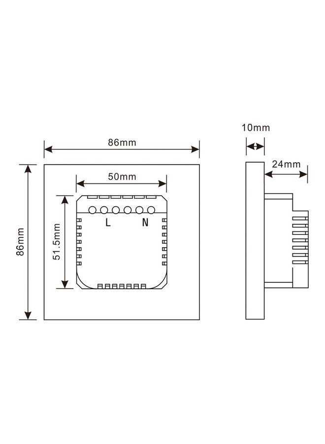 Wi-Fi 4 Gang Smart Dimmer Switch White - Image 3