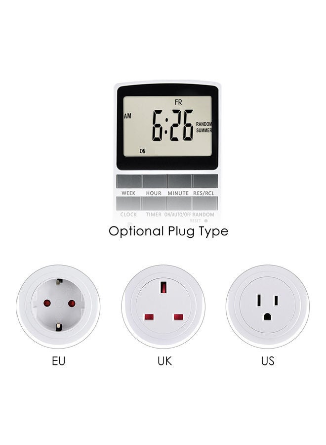 2-Piece Digital Plug-In Timer Socket Set White - Image 2