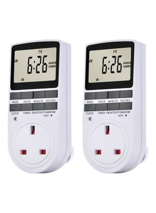 2-Piece Digital Plug-In Timer Socket Set White - v1606225107/N42590017A_1