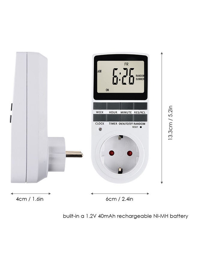 2-Piece Digital Plug-In Timer Socket Set White - Image 3