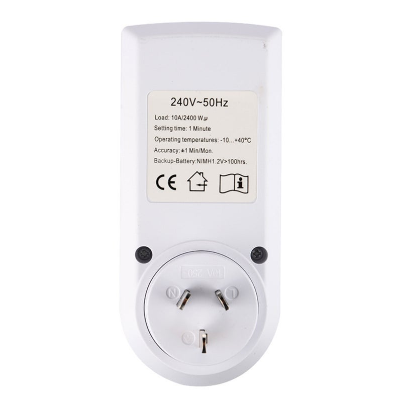 Digital Plug-In Timer Socket White