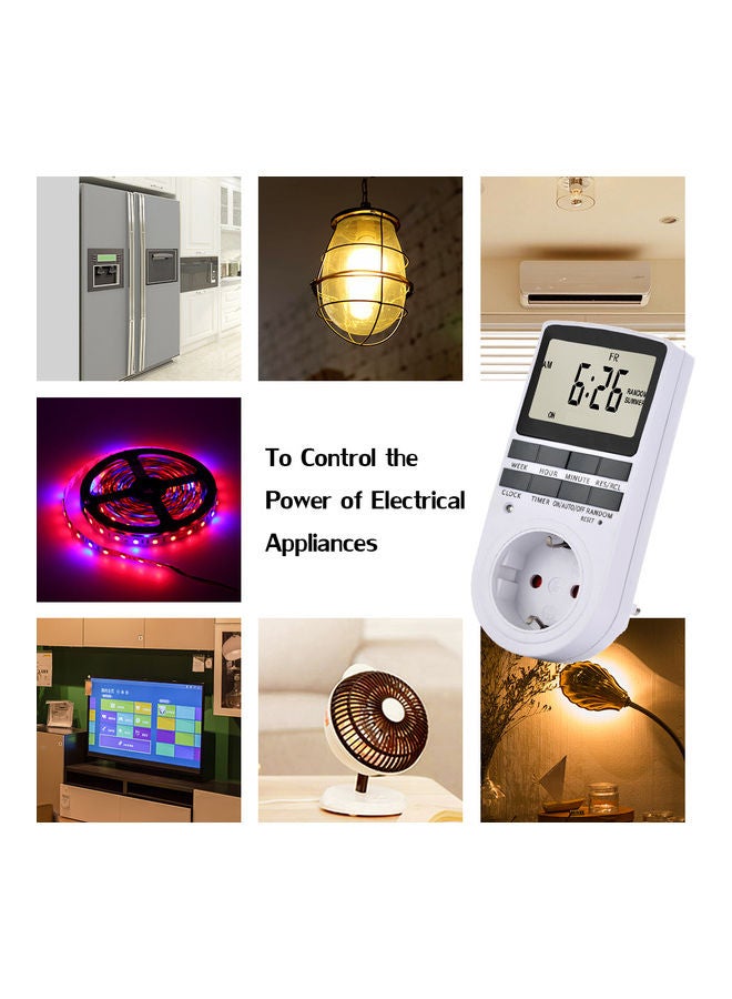 Digital Plug-In Timer Socket White