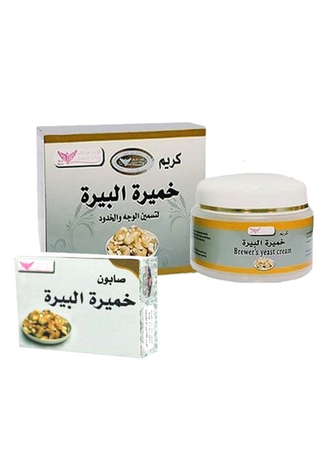 كريم وصابونة خميرة البيره لتسمين الوجه والخدود