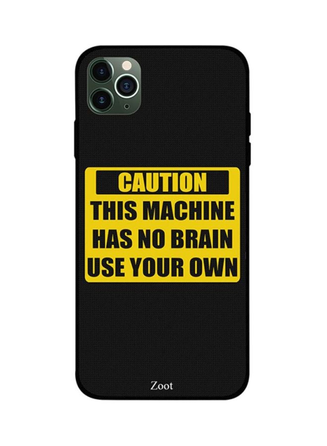 Protective Case Cover For Apple iPhone 11 Pro Max Black/Yellow