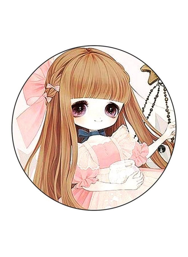 BP A Girl Round Mouse Pad Multicolour
