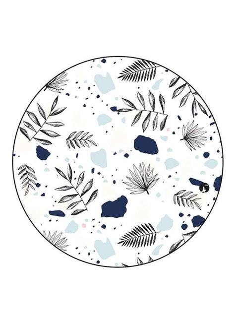 Printed Round Mouse Pad White/Grey/Blue