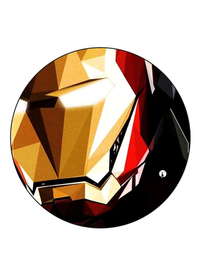 لوح ماوس بطبعة شخصية آيرون مان بني / أسود / أبيض