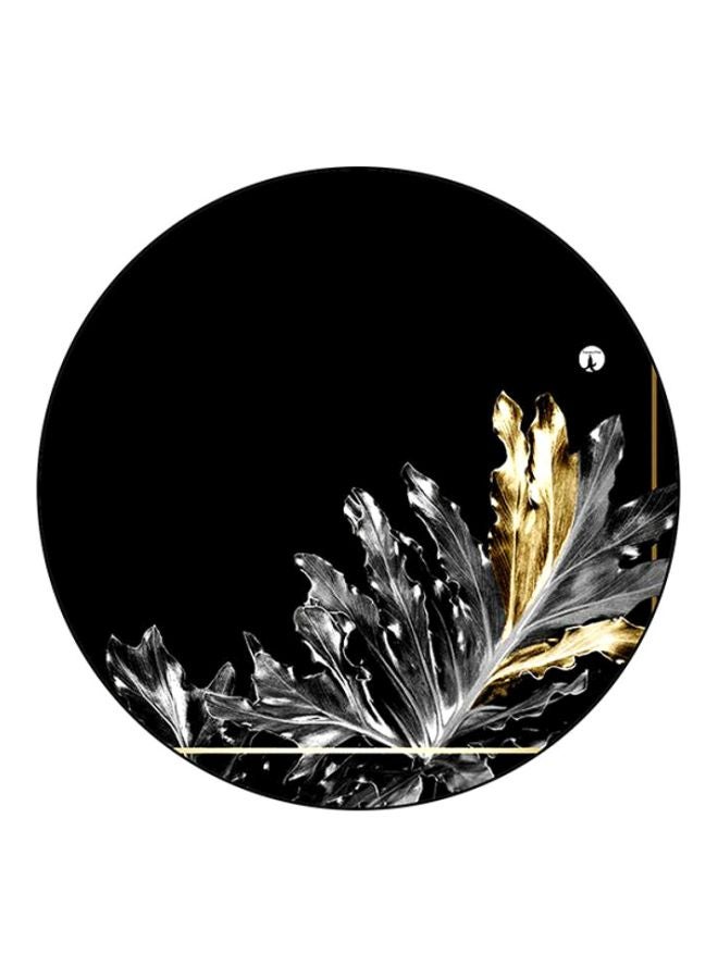 Plants Mouse Pad Black/Grey/Gold