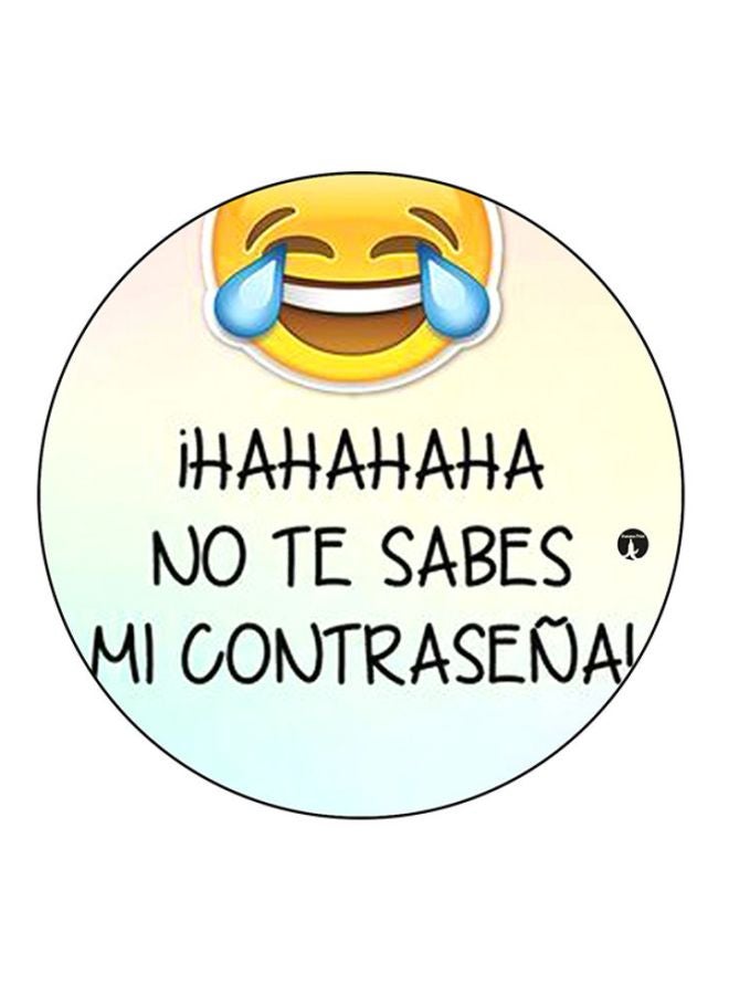 BP Spanish Phrases Round Mouse Pad Multicolour