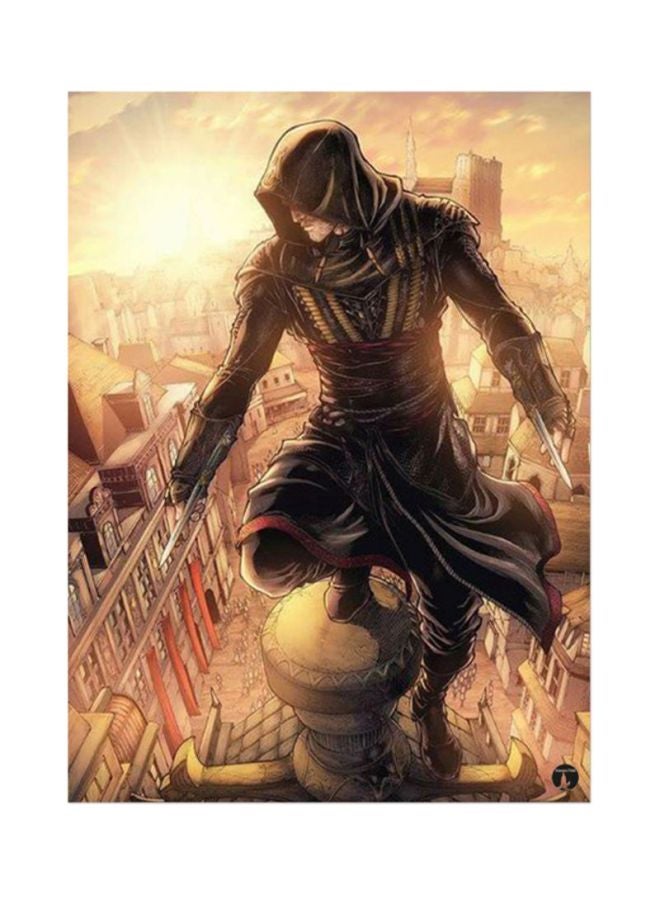 بي بي وسادة ماوس بتصميم من لعبة الفيديو Assassin's Creed أسود/بني