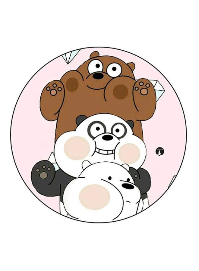 BP Printed Mouse Pad Pink/Brown/Grey