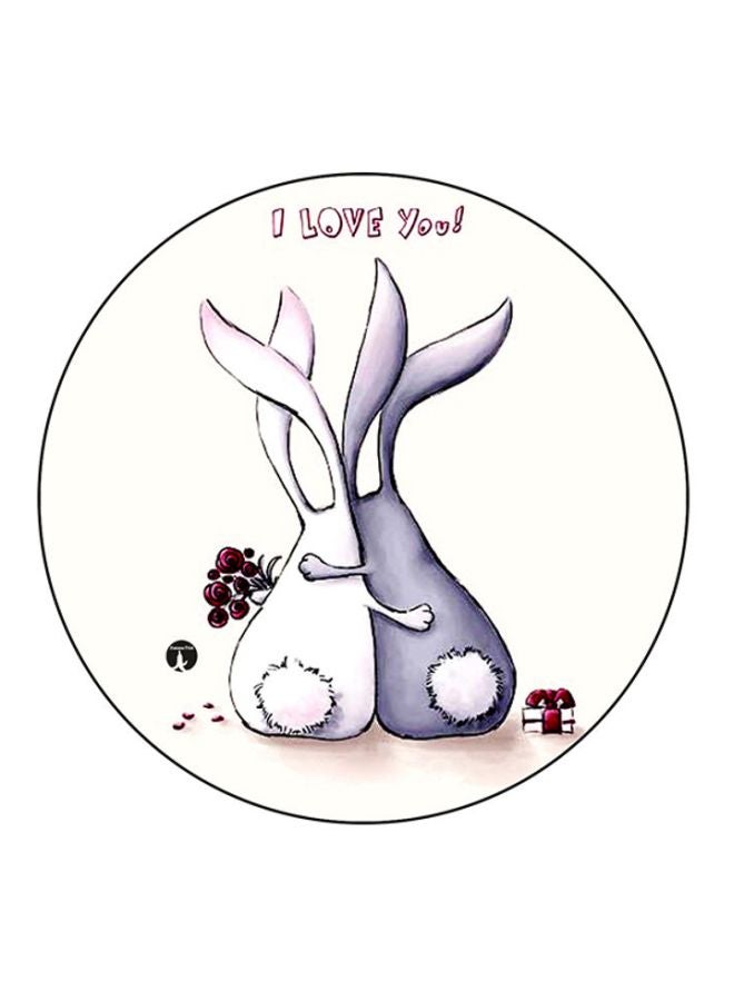 BP Rabbits Printed Mouse Pad White/Grey/Red
