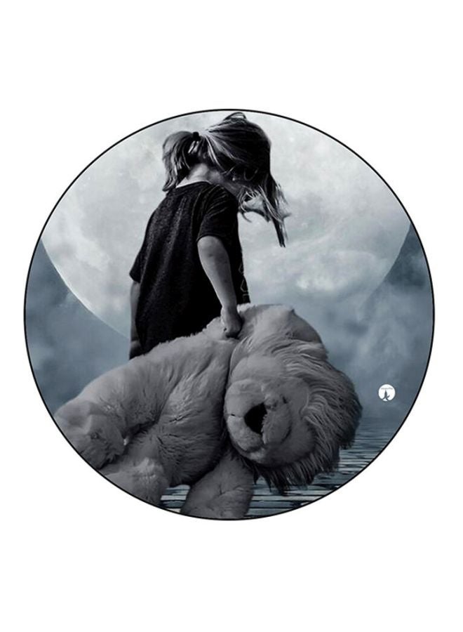 BP A Girl Printed Mouse Pad Grey/Black/White
