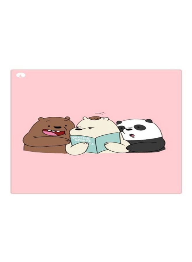 BP Printed Anti-Slip Gaming Mouse Pad Pink/Brown/Black