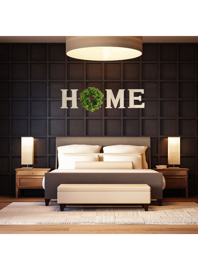 Generic - Wooden Domestic Use HOME Letters Wall-Mounted Decoration Retro Crafts Wall Sign Artware Applicable For Home Decoration Retro Burlywood 27.0x25.5x9.0cm - Image 1