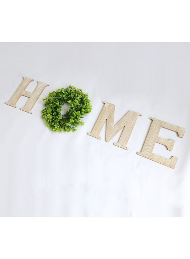 Generic - Wooden Domestic Use HOME Letters Wall-Mounted Decoration Retro Crafts Wall Sign Artware Applicable For Home Decoration Retro Burlywood 27.0x25.5x9.0cm - Image 1