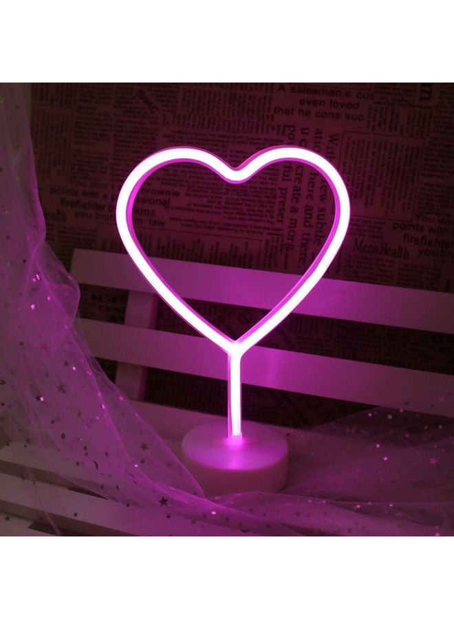 مصباح LED مع قاعدة حمل وردي 25.8x23.5x4.0سم - Image 2