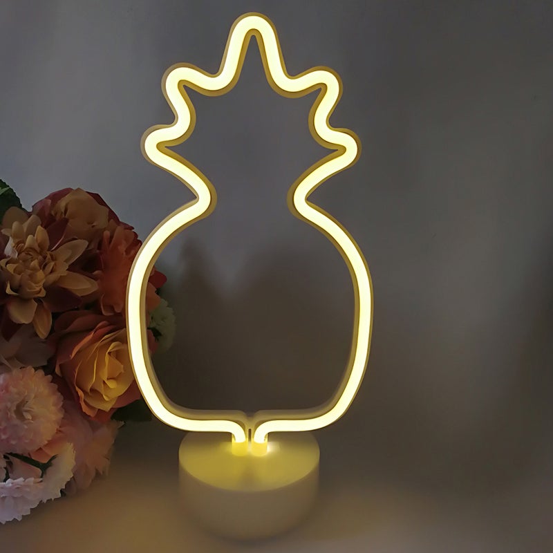 Lightning Neon Signs LED Light With Holder Base Yellow 28.8x19.5x5.8cm  - Image 3