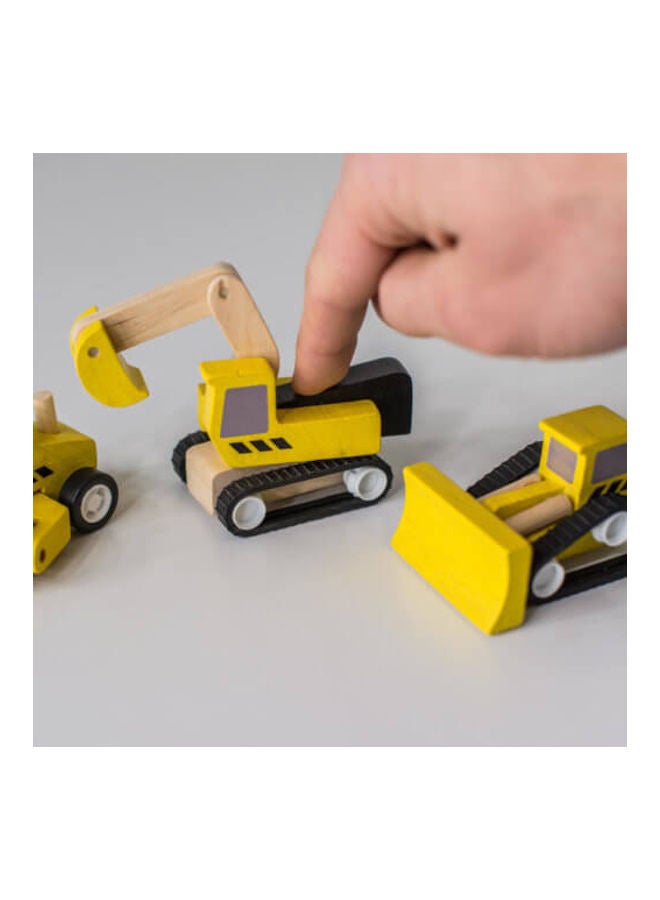 PlanToys 3-Piece Wooden Road Construction Set - Image 2