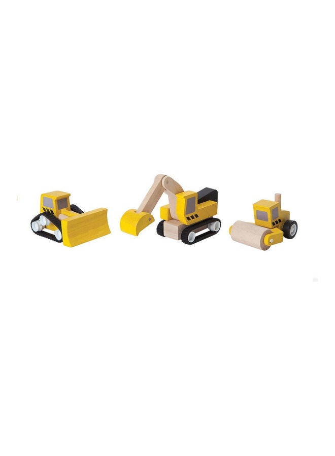 PlanToys 3-Piece Wooden Road Construction Set - Image 3