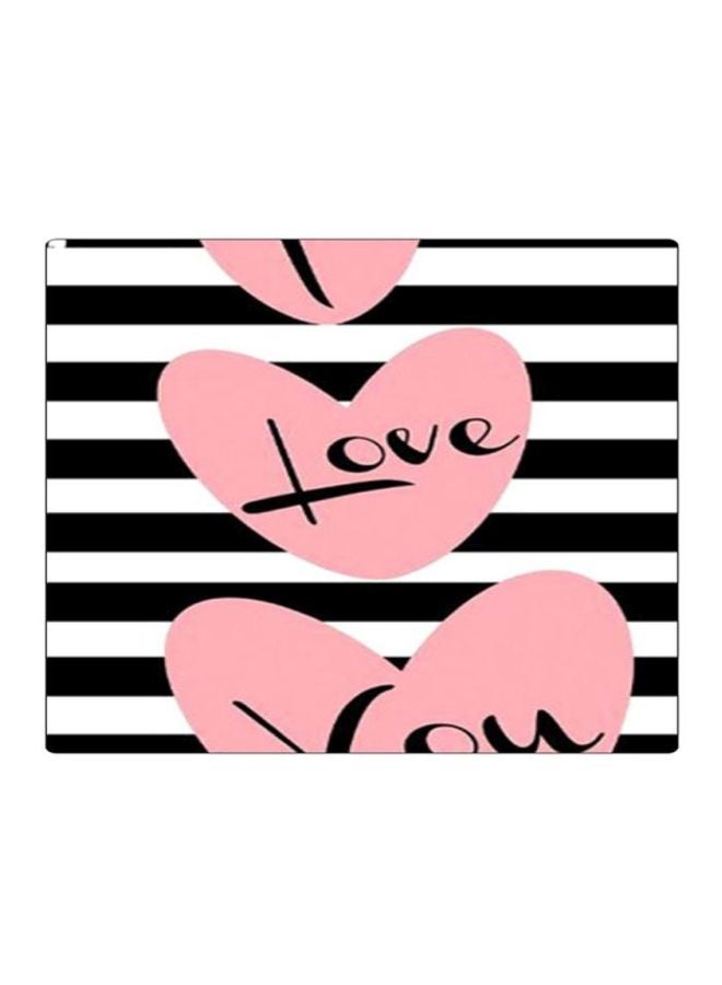 BP Printed Anti-Slip Gaming Mouse Pad Black/White/Pink - Image 1