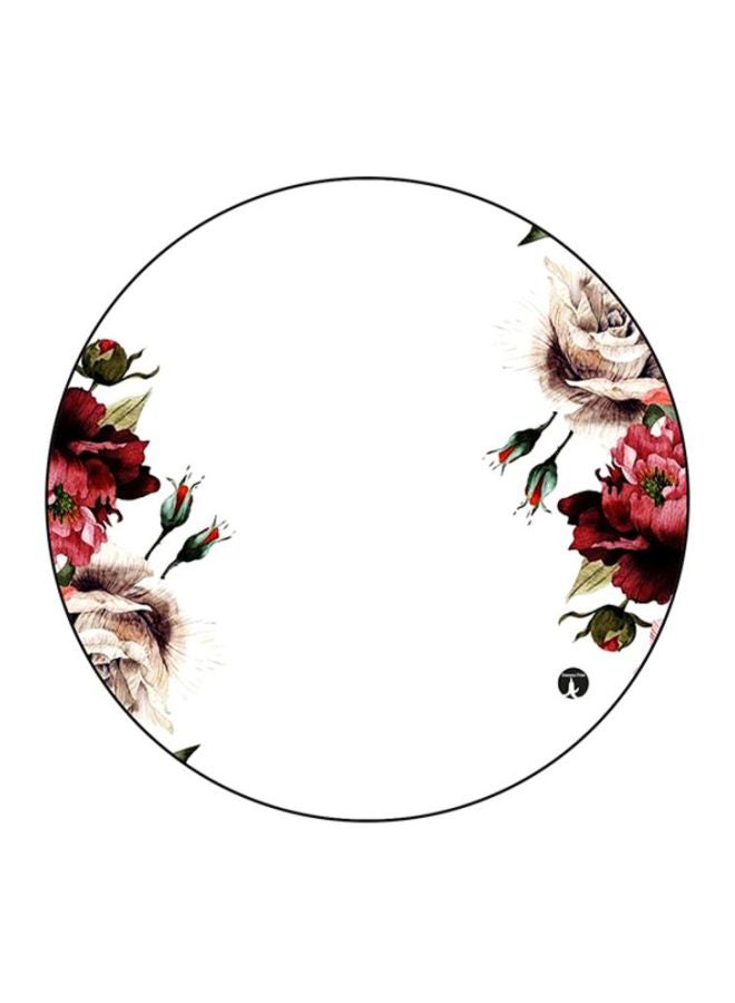 BP Flowers Printed Mouse Pad White/Red/Beige