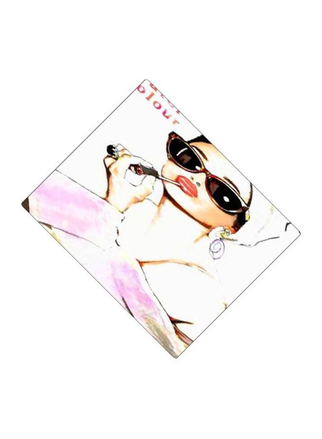 BP Printed Anti-Slip Gaming Mouse Pad Beige/Pink/Black - Image 2