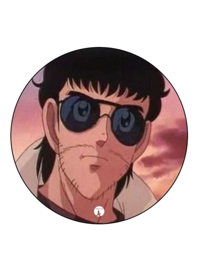 BP Anime Captain Majid Printed Mousepad Pink/Black/Blue