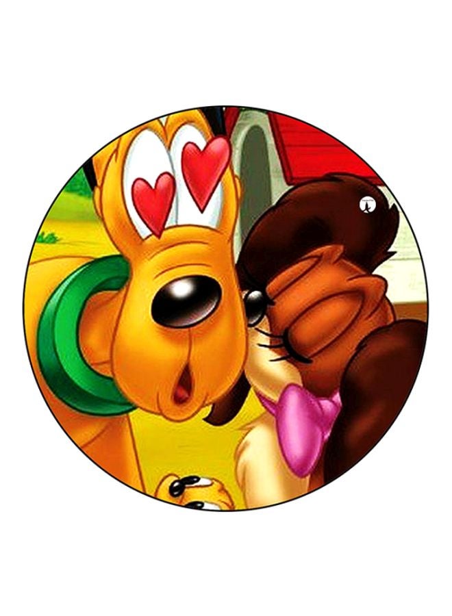 لوحة ماوس برسومات لشخصيات ديزني بني/أصفر/أحمر