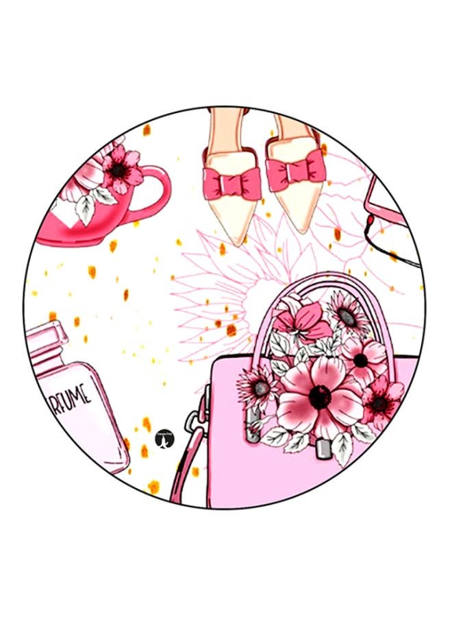 Girly Stuff Mouse Pad White/Pink/Beige