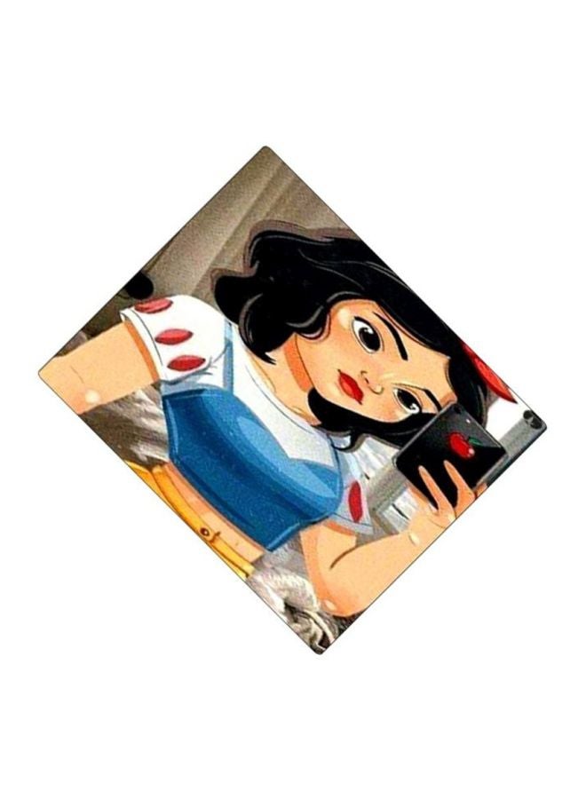 بي بي لوحة ماوس ألعاب بتصميم مضادة للانزلاق وبنمط مطبوع بيج/أزرق/أبيض - Image 2