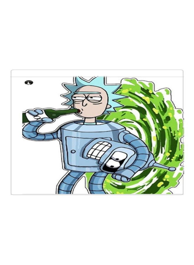 BP Printed Anti-Slip Gaming Mouse Pad White/Green/Blue