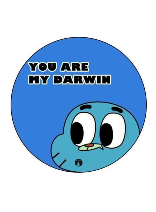 BP World Of Gumball Printed Mouse Pad Blue/Black/White