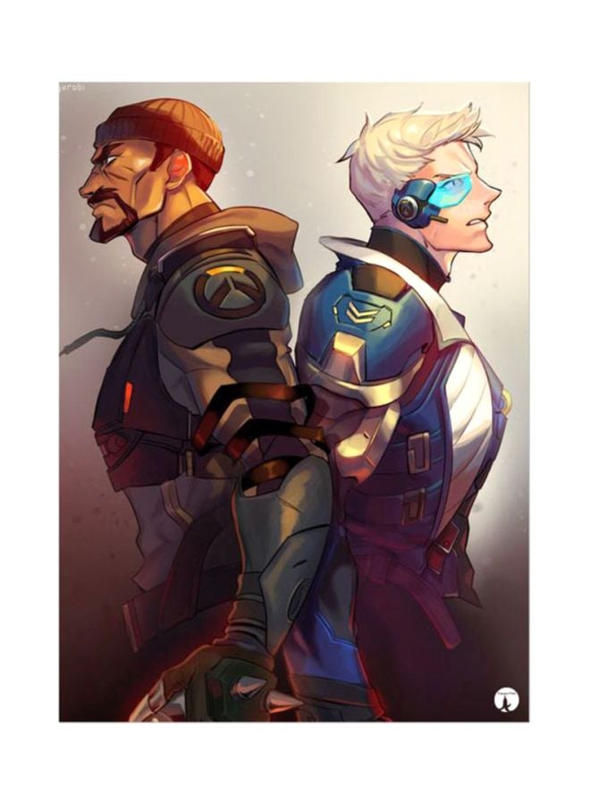 لوحة ماوس بتصميم لعبة الفيديو "Overwatch" متعدد الألوان