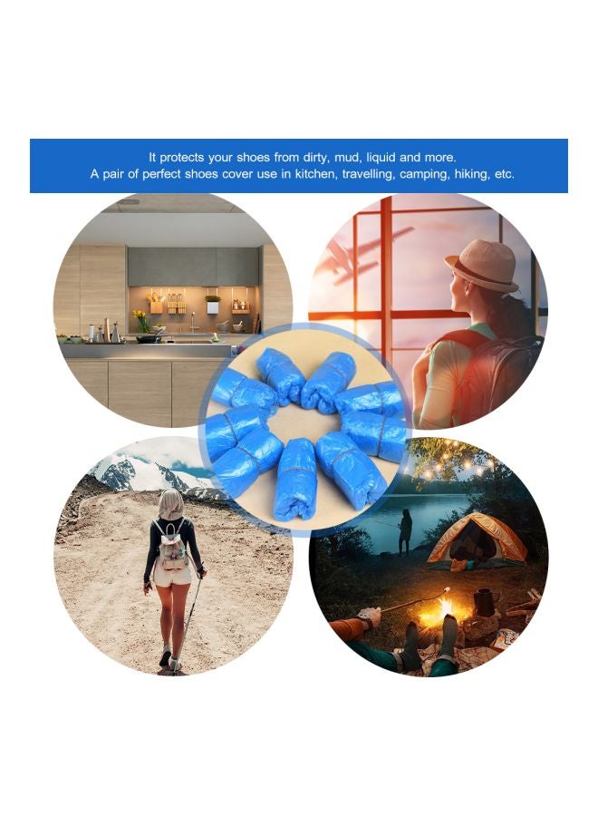 100-Piece Disposable Shoes Cover Blue - Image 4