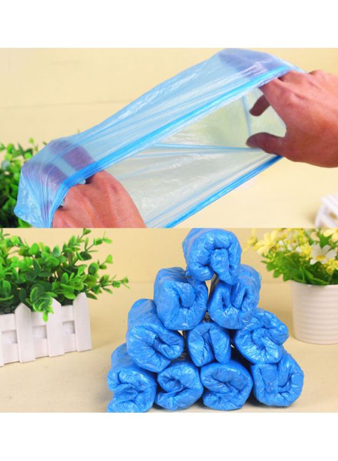 100-Piece Disposable Shoes Cover Blue - Image 5