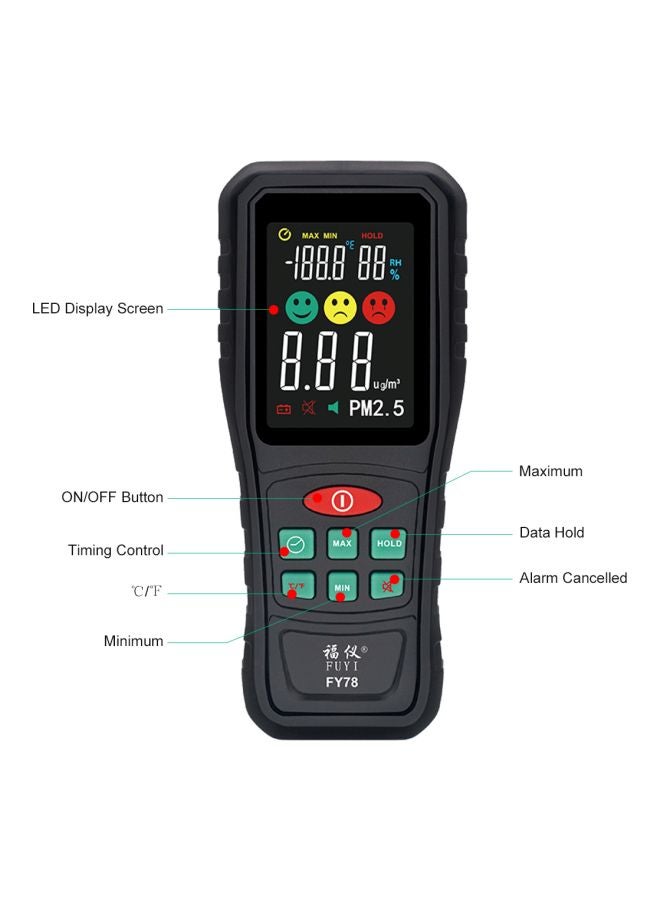 FUYI Humidity Tester Black 17.50x4.50x10cm  - Image 5